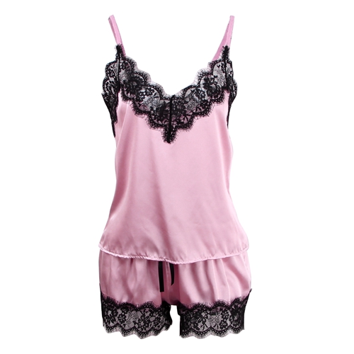 Women's Lace Trim Sleepwear Set » Pandora's Clozet