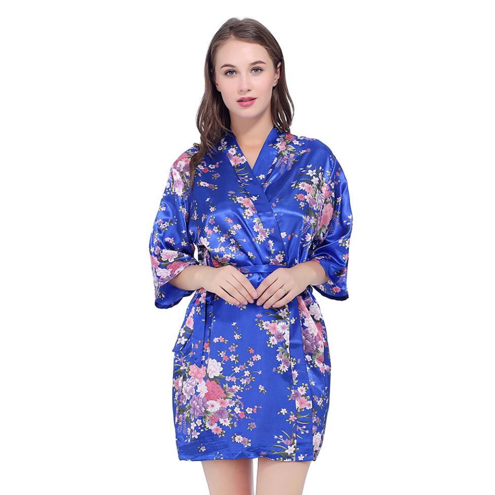 Lovely Floral Silky Satin Women's Robe » pandorasclozet