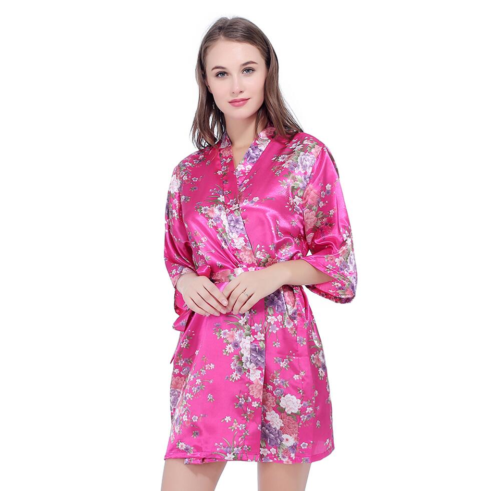 Lovely Floral Silky Satin Women's Robe » pandorasclozet