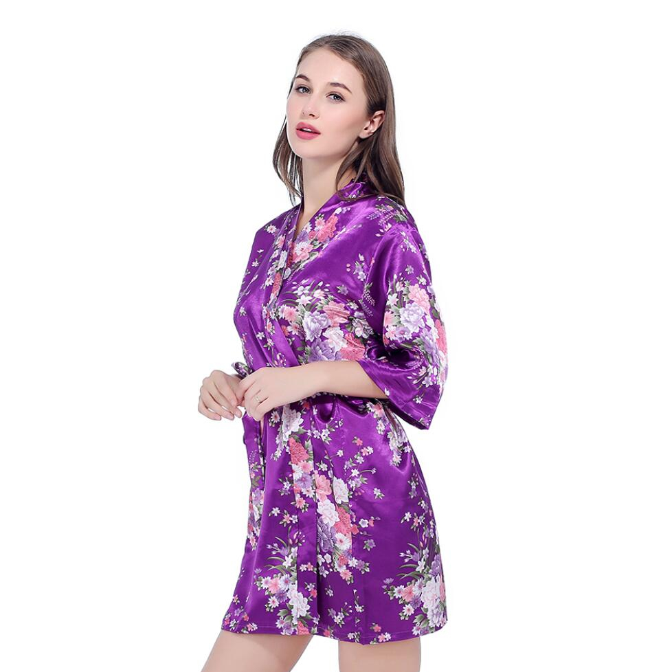 Lovely Floral Silky Satin Women's Robe » pandorasclozet