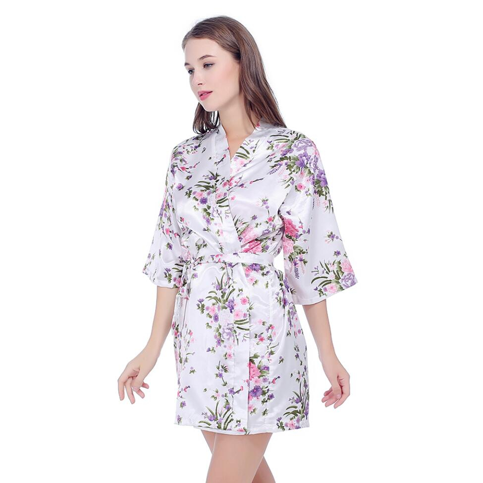 Lovely Floral Silky Satin Women's Robe » pandorasclozet