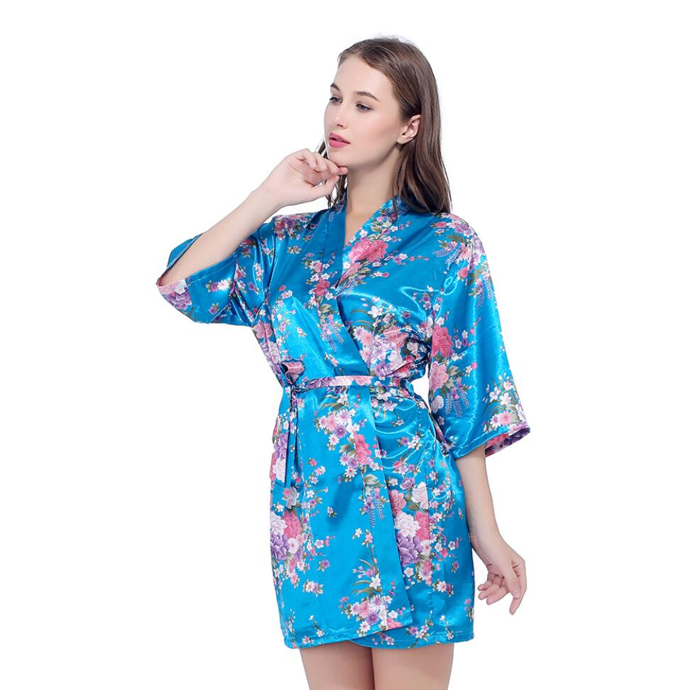 Lovely Floral Silky Satin Women's Robe » pandorasclozet