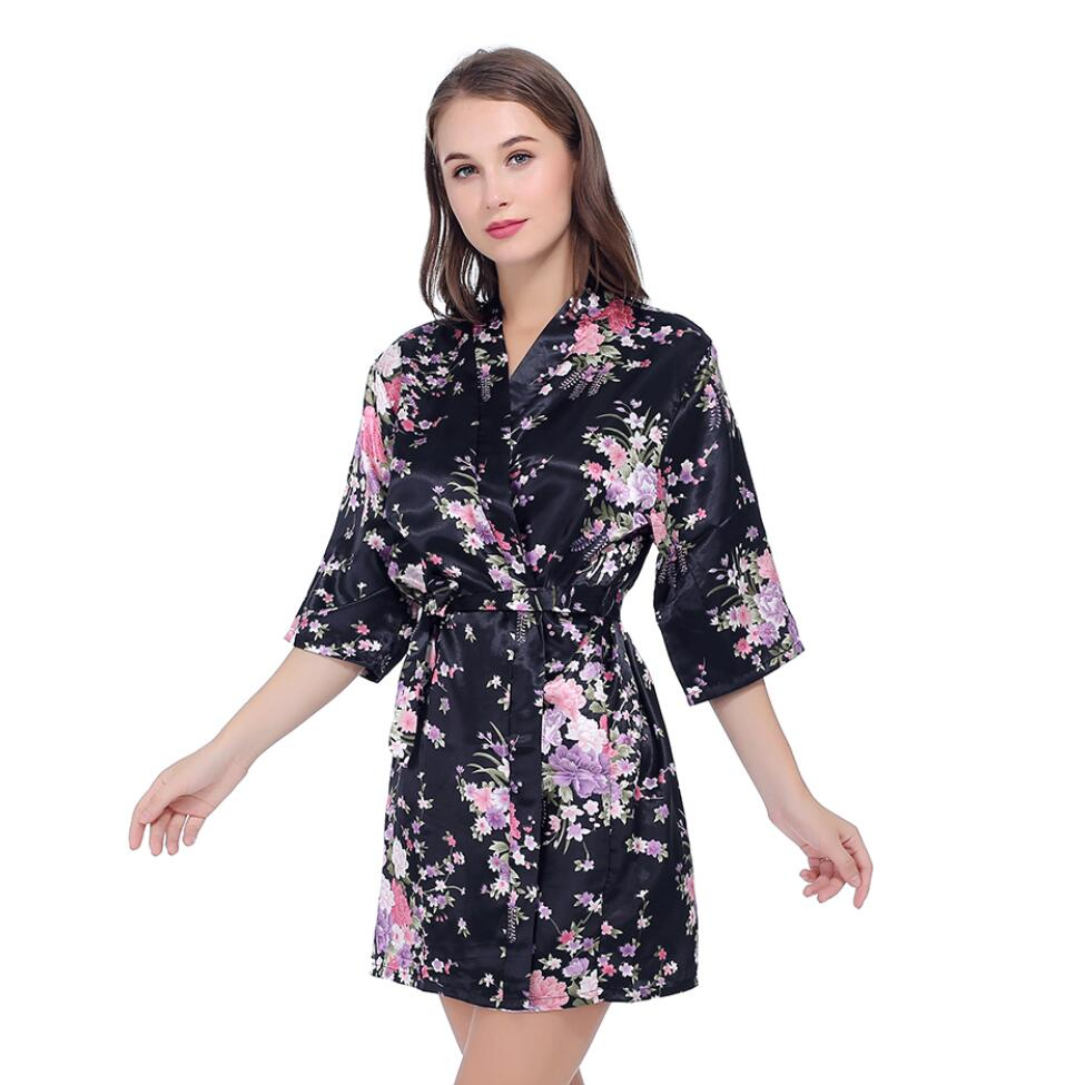 Lovely Floral Silky Satin Women's Robe » pandorasclozet